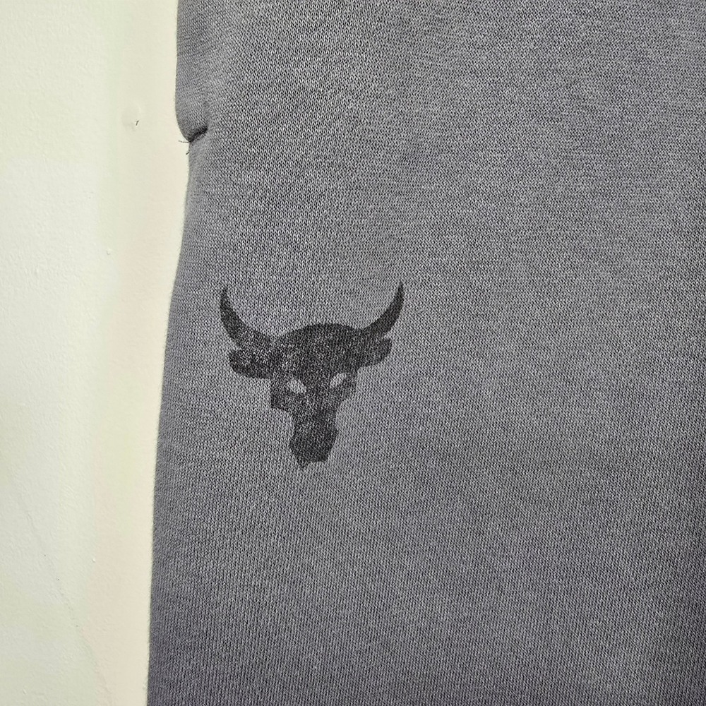 Under Armour Project Rock Sweatpants Mens XL Grey Joggers Athletic Lounge - Picture 3 of 13